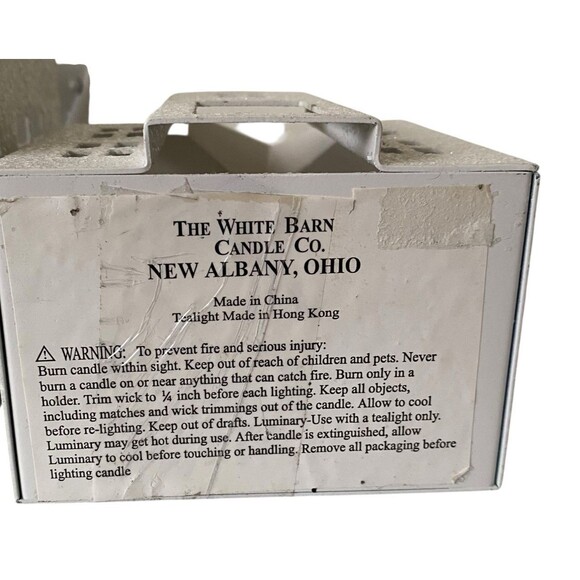 White Barn Co Bath & Body Works Glitter House Luminary Candle Holder Large Small - Picture 11 of 11